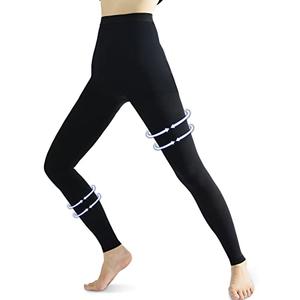 beister Medical Compression Pantyhose for Women & Men, 20-30mmHg Graduated Support Tights, Opaque Footless Waist High Compression Stockings & Leggings for Varicose Veins, Edema, Flight, DVT, S