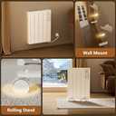 800W Convection Wall Panel Heater - Electric Heater for Indoor Use, Quiet Fan-less Design, Energy Efficient Heating with Remote Control, 24h Timer, Child Lock
