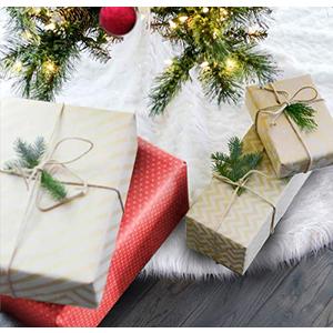 White Christmas Tree Skirt - Faux Fur Tree Skirt Large Luxury - Round for Under Xmas Tree Decorations (36 inches (3ft))