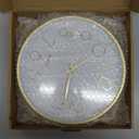 Wall Clock 10 Inch Non-Ticking Silent Modern Simple Style Round Decor Clock Gold Stereoscopic Dial Quartz Wall Clocks for Home/Office/School/Living Room/Bedroom/Kitchen