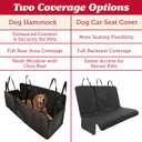 Lusso Gear Dog Car Seat Cover - Waterproof Non-Slip Car Back Seat Protector - Rear Car Seat Cover for Dogs - Universal Fit for Sedans Trucks SUVs - Scratchproof Backseat Car Cover - Machine Washable