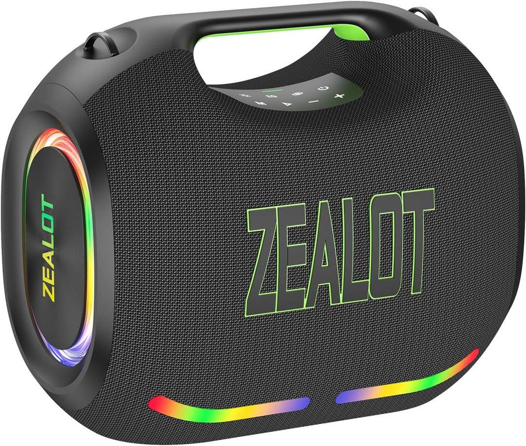 ZEALOT 250W Bluetooth Speaker, ZE21 Portable Speaker/Powerful Sound and Deep Bass, Multi-Device Pairing, IPX6 Waterproof, 5.3 BT, 48000mAh Long Playtime for Party, Outdoor, Home, Travel (Black) ZEALOT 250W Bluetooth Speaker, ZE21 Portable Speaker/Powerful Sound and Deep Bass, Multi-Device Pairing, IPX6 Waterproof, 5.3 BT, 48000mAh Long Playtime for Party, Outdoor, Home, Travel (Black)