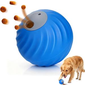 BABORUI Interactive Dog Toys, Adjustable Treat Dispensing Dog Toys Ball, Automatic Dog Puzzle Toy to Keep Them Busy, Enrichment Toy for Small Medium Large Dogs