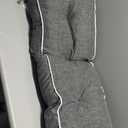 IPYNBAP Bench Cushion, 42 x 16 Inch Patio Furniture Cushions with Durable Ties, Soft Memory Foam Bench Cushions for Indoor/Outdoor Furniture with Non-Slip Bottom, Kitchen&Dining, Dark Grey