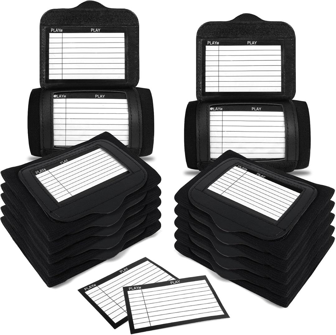 Football Play Wristband - Football Quarterback Play Wristbands for Adult and Youth 2/6/12/20 Pack - Softball Wristbands for Signs for All Sports with 3 Compartments