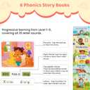 QuTZ Talking Pen Book Set, Learn to Read Sound Books, Learning Toys with 8 Tap to Read Books, 600+ Words & Fun Facts, 6 Phonics Story Books, 700+ Games, Educational Toy for Kids 3+ (Cardboard Version)