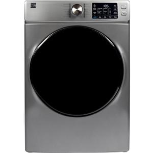 Kenmore 8.0 cu. ft. Front Load Gas Dryer - Wrinkle Guard with Accela Steam to Reduce Static and Odors - Sanitize & Smart Sensor Drying - LED - Metallic Silver