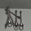 SELEWARE Set of 6 Swing Hanger, Swing Bolts M10 x 9.3", Stainless Steel Heavy Duty Swing Hooks for Wood and Steel Beam Yoga Hammock Chair Porch Swing Sets Seat, 1800LB Capacity