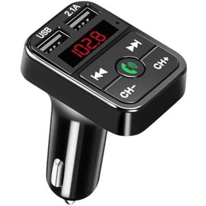 Black | Dual USaB Handsfree Wireletss Bluetuth Car Fm Transmitter Auto Raydio Mp3 Player USaB 2.1A Car Phone New 2026 High for Reliable Electronic Component, Precision, Stable Performance