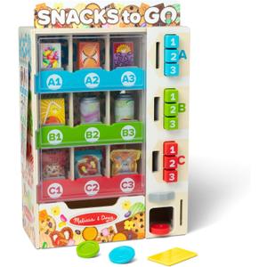Melissa & Doug Sort, Stock, Select Wooden Vending Machine Play Set, Wooden Toy Play Food for Boys and for Girls 3+