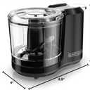 BLACK+DECKER 1.5-Cup Electric Food Chopper, One Touch Pulse, 150W Motor, Stay-Sharp Blade, Dishwasher Safe