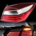 Right Passenger Side Tail Light Compatible with Honda Accord 2016 2017, Rear Tail Lights, Right Brake Turn Signal Taillight, Passenger Side Taillamp Replace HO2805108