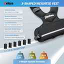 ZELUS Weighted Vest for Men and Women | 11-20lb Vest with 6 Ironsand Weights for Home Workouts | Adjustable Body Weight Vest Exercise Set for Cardio and Strength Training