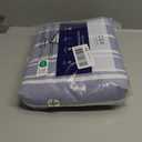 Duvet Cover Full Size Set - Extra Soft Full Duvet Cover 80" x 90" with 2 Pillow Shams - Hotel Luxury, Easy Care & Fade Free with Zipper Closures & Ties - All Season, Comfy & Breathable (Blue Stripes)