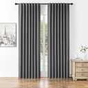 Joydeco Blackout Curtains 108 Inches Long, Thermal Insulated Black Out Curtains 2 Panels Set, Room Darkening Drapes for Living Room Window Rod Pocket Back Tab (W52 x L108 Inch, Light Grey)