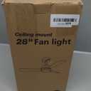 Ceiling Fans with Lights,28 Small Ceiling Fan Light, Easy-to-Install Ceiling Fans with Light and Remote,3000-6500k, Dimmable, Small Ceiling Fan for Bedroom/Kitchen/Garage.Black.