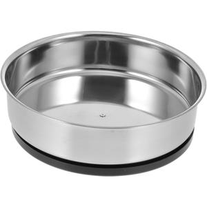 360-Degree Rotating Storage Tray Silver Stainless Steel Kitchen Organizer for Spice Cosmetics and Household Items for Cabinet and Dining Table Use