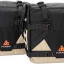 Tusk Pannier Racks with Tusk Pilot Pannier Bags Black/Tan For Kawasaki KLR650 2022-2025