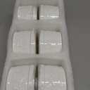 REANRO 10 oz Ramekins with Lid Set of 6, Porcelain Creme Brulee Souffle Bowls, White Pudding Cups Ramiken Oven Safe for Baking(White, Star)