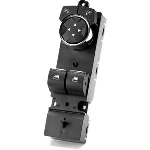 Master Power Window Switch for 2015-2020 Ford F150, 2015-2021 Ford Mustang Front Left Driver Side Window Button Control Rearview Mirror Adjustment Assembly FL3Z14529AA, FL3Z14529AD,SW7405(2 Door)