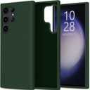 bemal for Samsung Galaxy S25 Ultra Case - Smooth Silky Liquid Silicone - Slim Fit Soft Microfiber Lining - Designed for Women and Girls - Shockproof Protective Phone Cover 6.8"- Dark Green