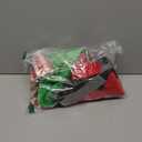 Syhood 5 Pcs Christmas Elf Costume Kids Girls Velvet Elf Costume Santa's Helper Outfit with Hat Shoes Belt Striped Stockings(Fit 7-12 Years Old, Bright Color)