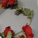 28.3" Red Artificial Flowers Poppy Flowers 3Pcs Silk Fake Poppy Flowers Real Touch Faux Poppies Spring Flower Long Stem Arrangement with 4 Heads for Party Centerpiece Bouquet Table Home Decoration