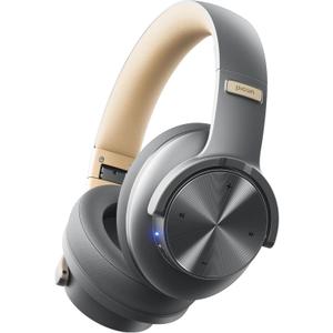 Picun B8 Bluetooth Headphones, 120H Playtime Headphones Wireless Bluetooth with 3 EQ Modes, Low Latency, Hands-Free Calls, Over Ear Headphones for Travel Home Office Cellphone PC (Ashen Golden)
