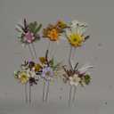 6 Pcs Flower Hair Clip, Boho Bride Floral Hair Pin Wedding Flower Accessories for Women International Women's Day Mother's Gifts Flamenco Dancer Bridal Wedding Party Supplies Decor