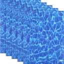 5PCS 11x8.6 Inch Ripple Water Stickers, Blue Self Adhesive Ripple Sheets Artificial Water Effect Sheet, Easy Installation for Beach Pools, Miniature Lakes, Rivers, and Diorama Scenery