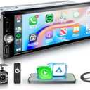 Car Stereo Single Din Wireless Carplay 6.9 inch Touch Screen Android Auto, Rimoody Car Radio with Bluetooth 5.2 Mirror Link FM/EQ USB/AUX/TF/SWC/MIC Car Audio Receiver with Backup Camera