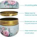 12-Pack Empty Tea Tin Can Candle Containers Loose Tea Tin Box With Lid Sealed Jar Scented Tea Storage Metal Coffee Candy Cans Gift Storage Jewelry Boxes Round Can