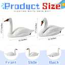 Geetery 2 Pcs Swan Decoy Pond Floating Decoration Plastic Lifelike Goose Floating Decoys Garden Pond Decoration for Fields Float on the Water Pool Garden Accessories, White