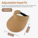 Sun Visor Hat for Women Summer Beach Vacation Essential Ponytail Friendly Travel Foldable Packable UPF 50+ (Green)