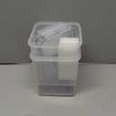 ComSaf Brown Sugar Container Set of 2 (2.5L/2.6Qt), Airtight Food Storage Containers with Lids and Terra Cotta Brown Sugar Saver, Plastic Canisters Sets for Kitchen, Pantry Organizer for Flour, Baking