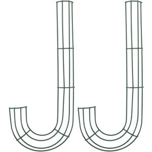 Operitacx 2 Pcs Wire Wreath Frame, 12 Inch J Shaped Metal Wreath Form for Crafts & Floral, Wedding, Christmas Front Door Decoration Home Party DIY Crafts Supplies