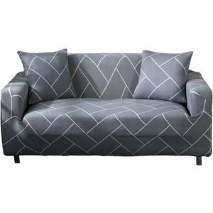 HOOBUY Printed Sofa Cover Stretch Couch Covers Sofa Slipcovers for 2 Cushion Couch and Loveseat with Two Free Pillow Case 13#(2 Seater/Loveseat) (Wd)