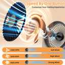 USB Desk Fan, 6Inch Portable Table Fan, 3 Speeds Quiet Powerful Cooling,Personal Mini Small Fan with Adjustable Tilt for Desk Bedroom Home Office Car Table Travel, No Battery, Black