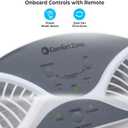 Comfort Zone Window Fan for Bedroom, 9 inch 3 Speed Dual Fans with Auto-Locking Expanders, 3 Modes (Cool, Circulate, Exhaust), Remote Control, Fabric Cover plus Bug Screen, White