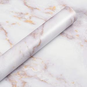 Livelynine 36 X 197 Inch Wide Size Gold Marble Countertop Contact Paper Waterproof Vinyl Marble Wallpaper Peel and Stick Countertops Kitchen Table Sticker Desk Cover Laminate Counter Top Vinyl Wrap