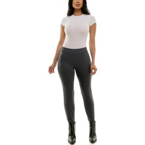 Zac & Rachel Womens Pull on Ankle Pant with Metal Tab (Black, XXXL)