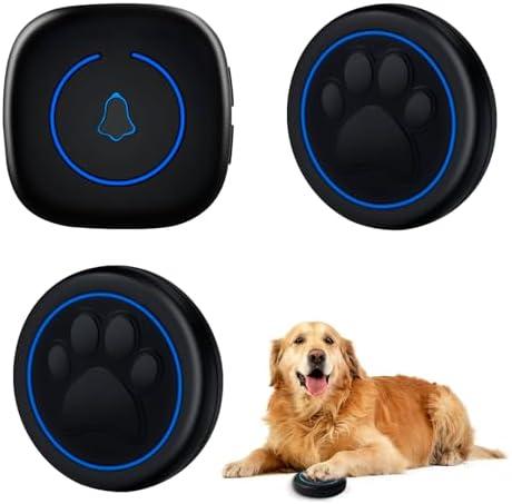 Dog Door Bell, Dog Doorbell for Potty Training, Smart Wireless Dog Door Bells to Go Outside, Bells for Dogs to Ring to go Potty, 1000 Feet Range,IP65 Waterproof,55 Melodies,Volume Adjustable,2 Button