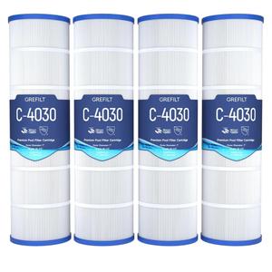 4-Pack C4030 Pool Filter Cartridges, Compatible with Hayward SwimClear C4030, C4025, C4020, Replaces Pleatco PA106, Hayward CX880XRE, Unicel C-7488, 425 sq.ft