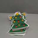 Bulyoou 24 Pack Christmas Paper Bags with Handle Reusable Christmas Tree Container Shape Thank You Gift Bags for Friends Teachers Xmas Party Gifts