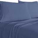 Brooklyn Flat Jersey Knit Sheet Set, French Blue, King