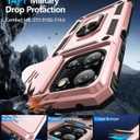 Taisairu for Motorola Moto G 2025/G 2026/G Play 2026 Case with Screen Protector & Slide Camera Lens Cover, Built-in Ring Stand Case for Moto G 2026/G 2025/G Play 2026 (Rose Gold)