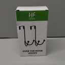 HFHOME 2Packs Over The Door Double Hanger Hooks, Metal Twin Hooks Organizer for Hanging Coats, Hats, Robes, Towels- Black