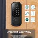 DESLOC Smart Door Lock B200, Smart Deadbolt Lock, Keyless Entry Door Lock, Fingerprint Smart Lock, Smart Locks for Front Door, App Control, Touchscreen Keypad Deadbolts,12-Month Battery, BHMA Grade3