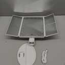 Tri-fold Lighted Vanity Makeup Mirror with 3x/2x Magnification,21 LEDs Light and Touch Screen,180 Degree Free Rotation Countertop Cosmetic Mirror, Travel (White)