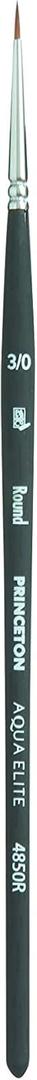 Princeton Aqua Elite Paintbrush, Size 3/0 inch, Matte Black